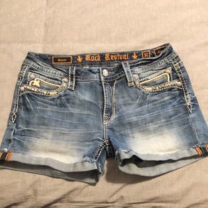 Rock Revival faded blue shorts